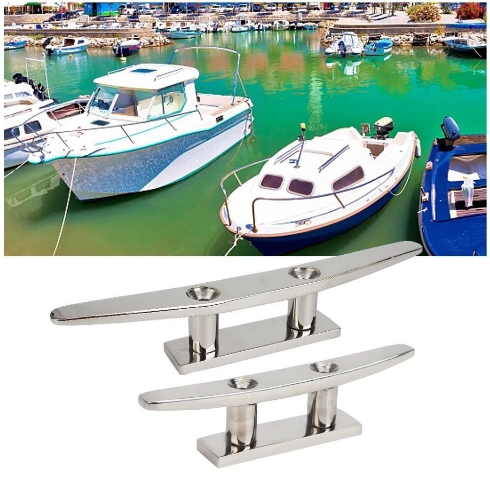 10 inch 316 Stainless Steel Dock Deck Rope Cleat  Marine Boat