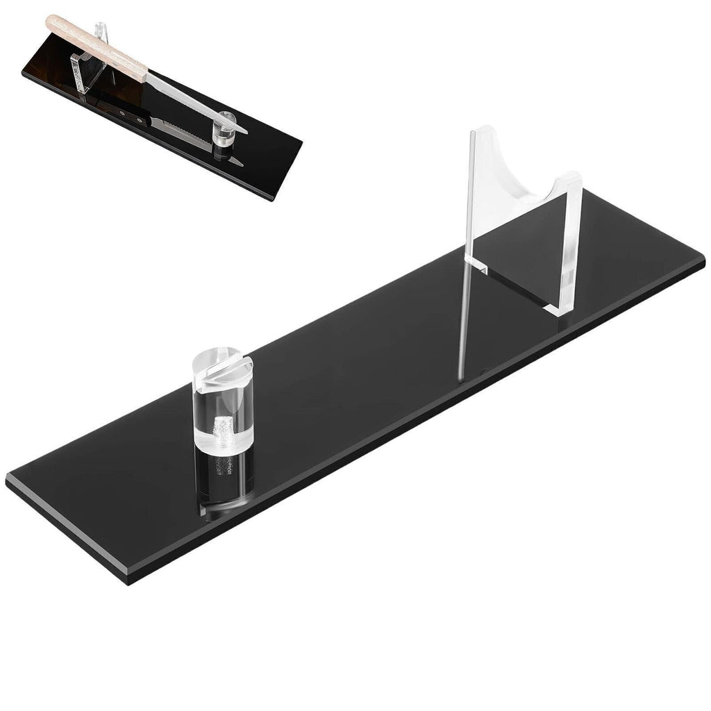 Single Fixed Blade Knife Display Stand Holder Collection Case Home Décor Black