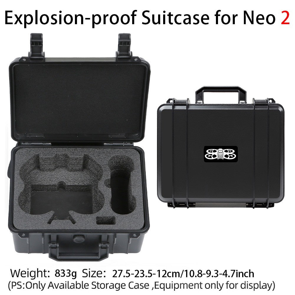 Hard Shell Suitcase Carrying Case Storage Bag For DJI Neo 2 Drone & DJI RC-N3