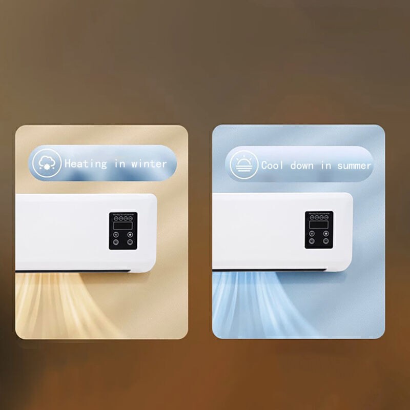 2in1 Wall Mounted  Natural   Fan Heater with Remote Control UK