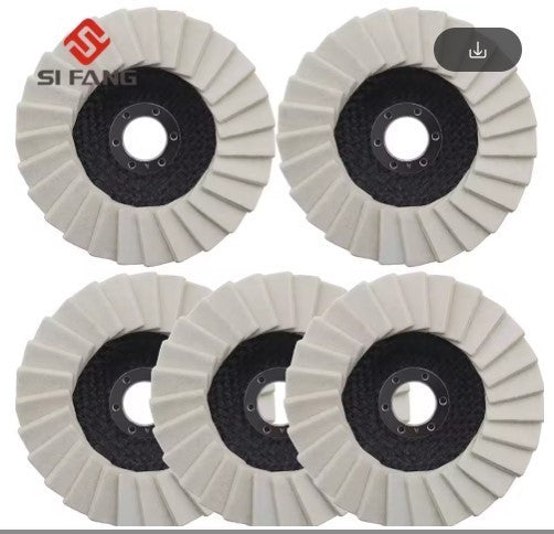 UP 10PCS Wool Felt Flap Disc Metal Working Polishing Buffing Wheel Angle Grinder