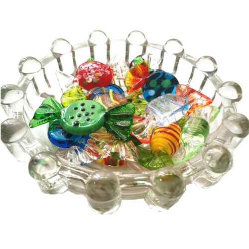12pcs Handmade Vintage Murano Style Various Glass Sweets Glass Candy Ornaments
