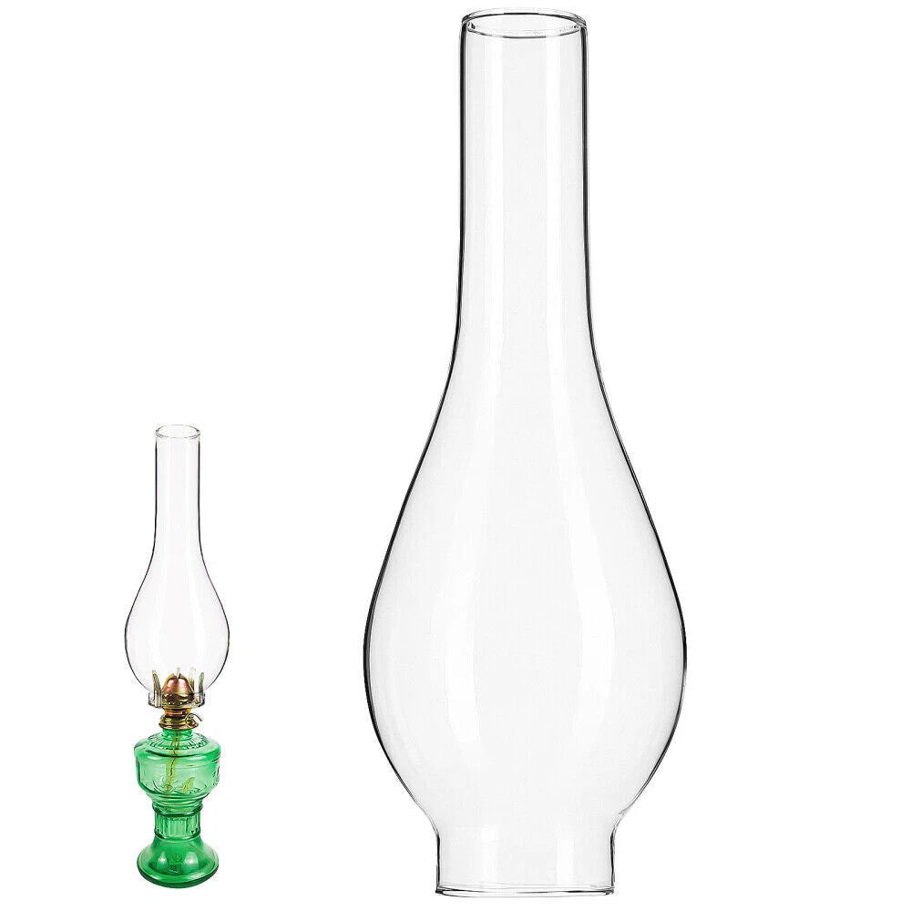 Kerosene Lamp Glass Chimney Clear Cover for Oil Cylinder Candle Shade