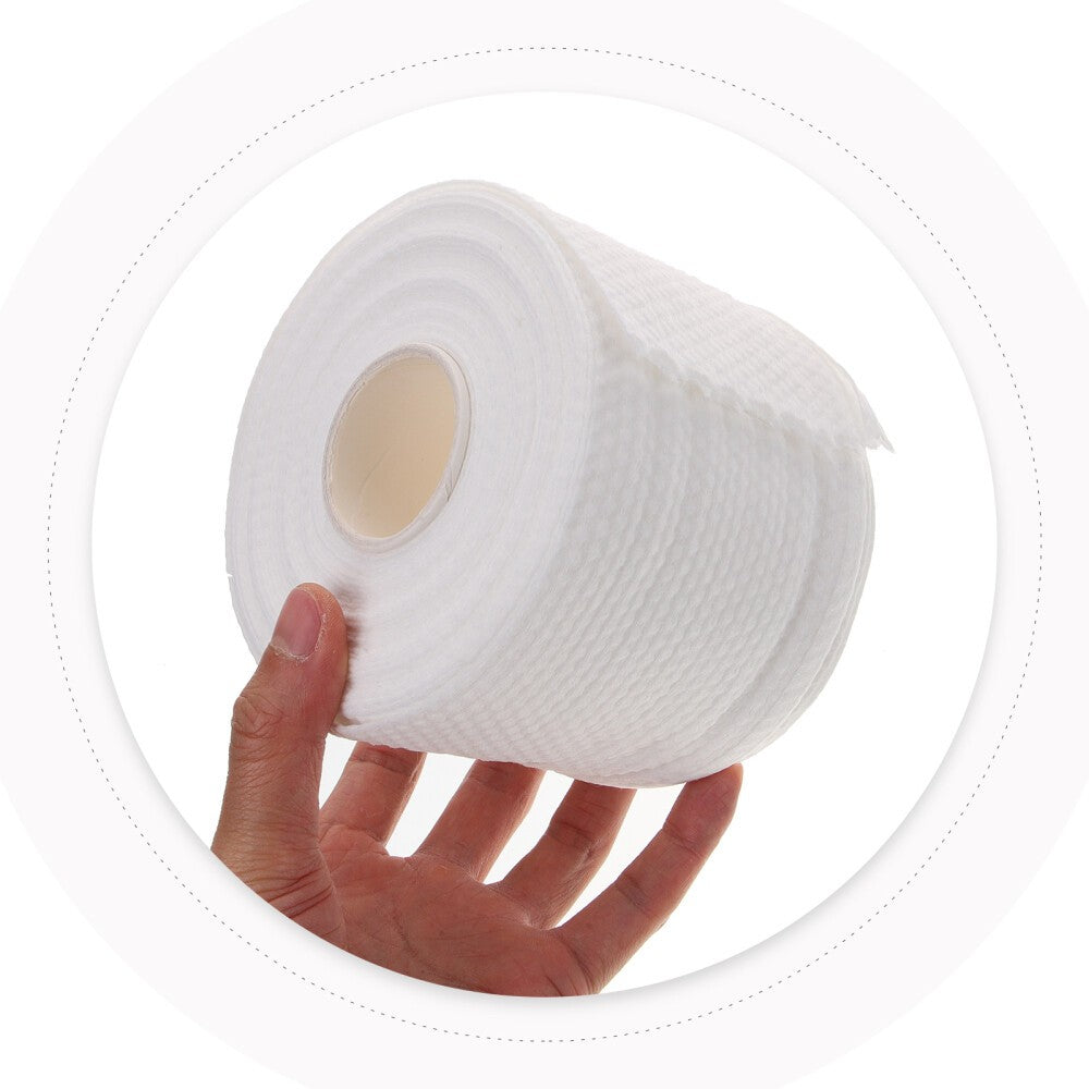 1 Roll Reusable Cotton Facial Towels Makeup Remover Pads Travel Cleansing Wipes