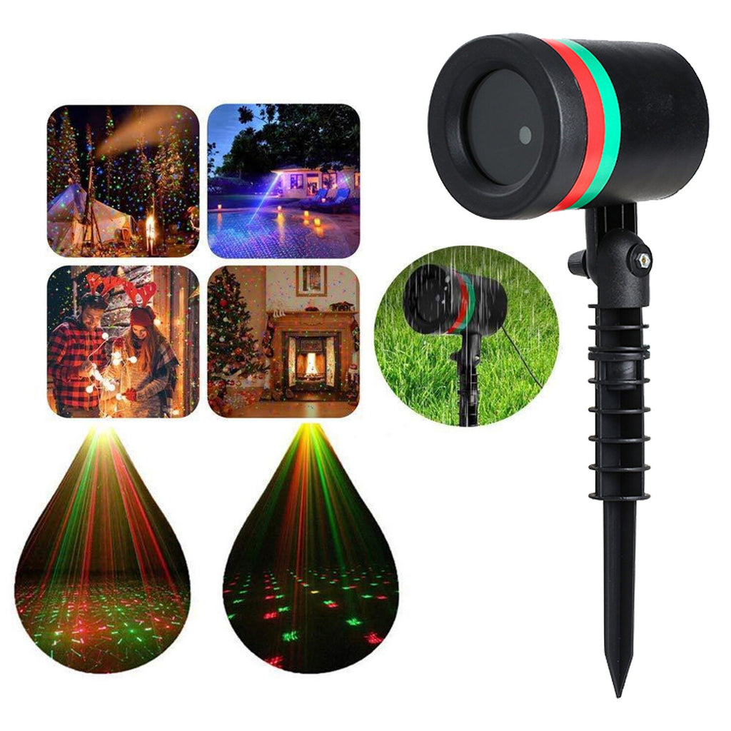 Christmas LED Moving Laser Projector Light Xmas Party Outdoor Landscape Lamp
