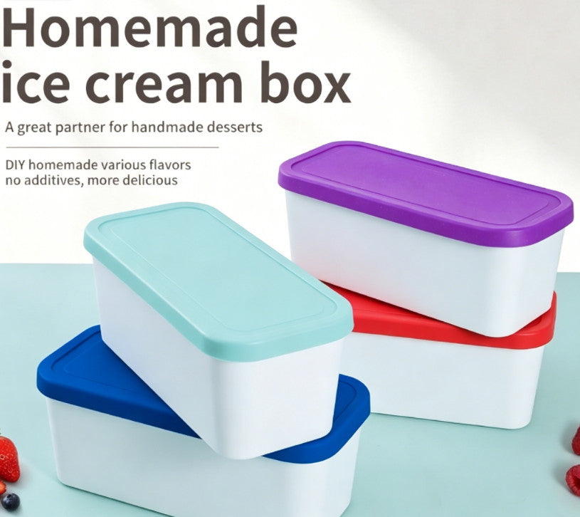 Ice Cream Plastic Storage Box Food Containers Kitchen Storage