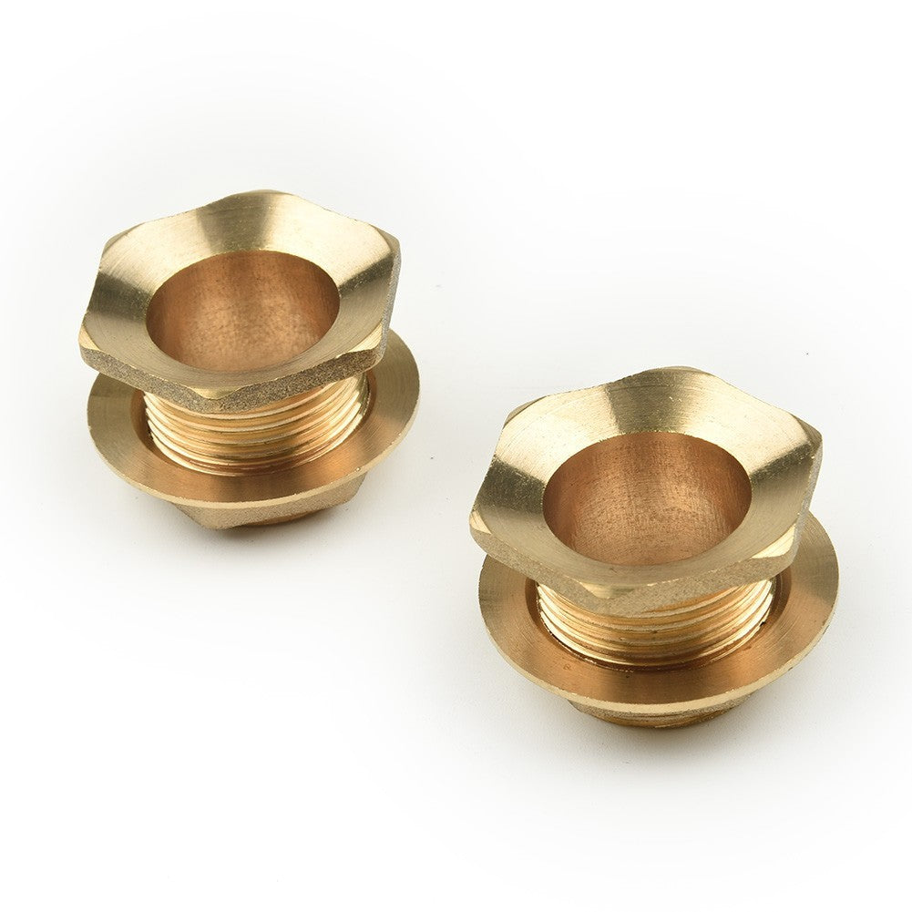 2x Water Butt Water And Connector Brass Bib Tap With Click Lock Fitting