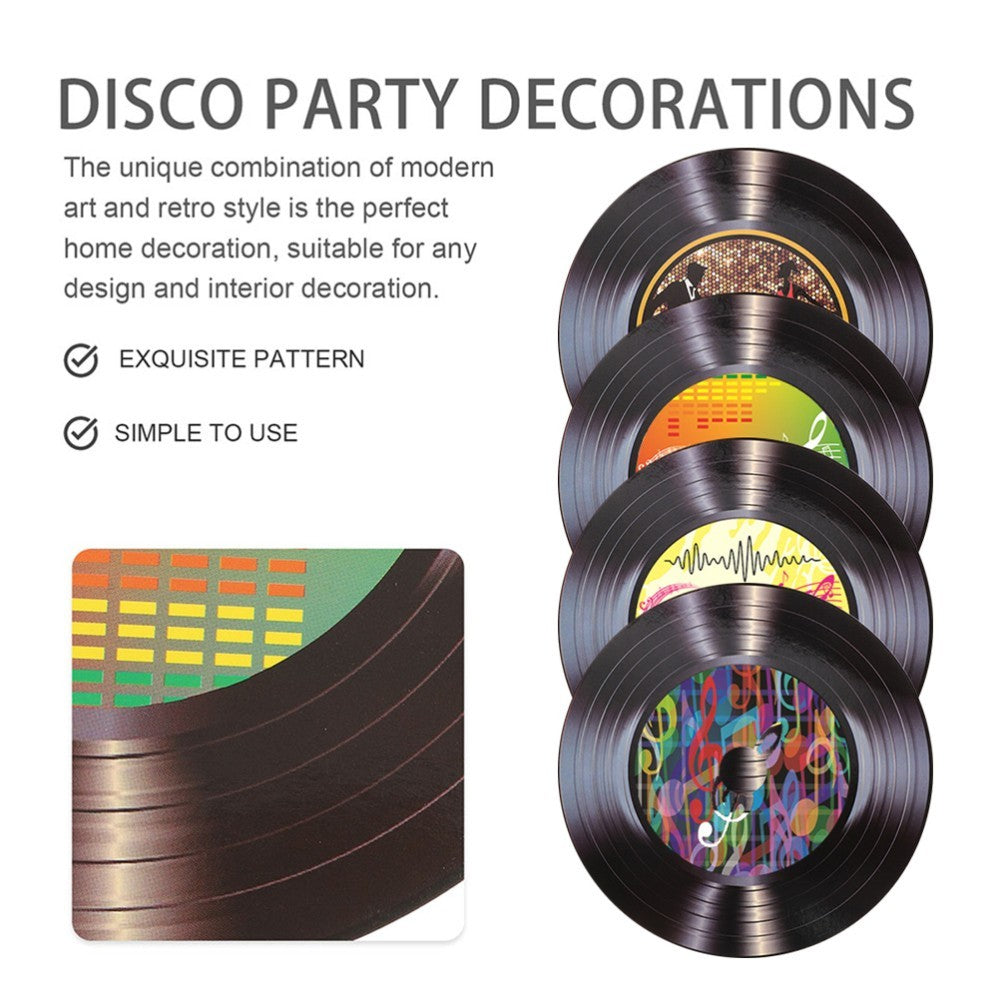 20pcs Vinyl Records Retro Style Record Wall Hanging Signs for Bar