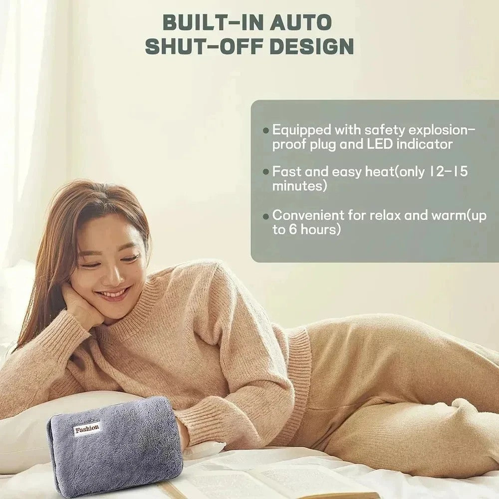 Quick Heating Rechargeable Electric Hot Water Bottle with charger bed Heat Pad