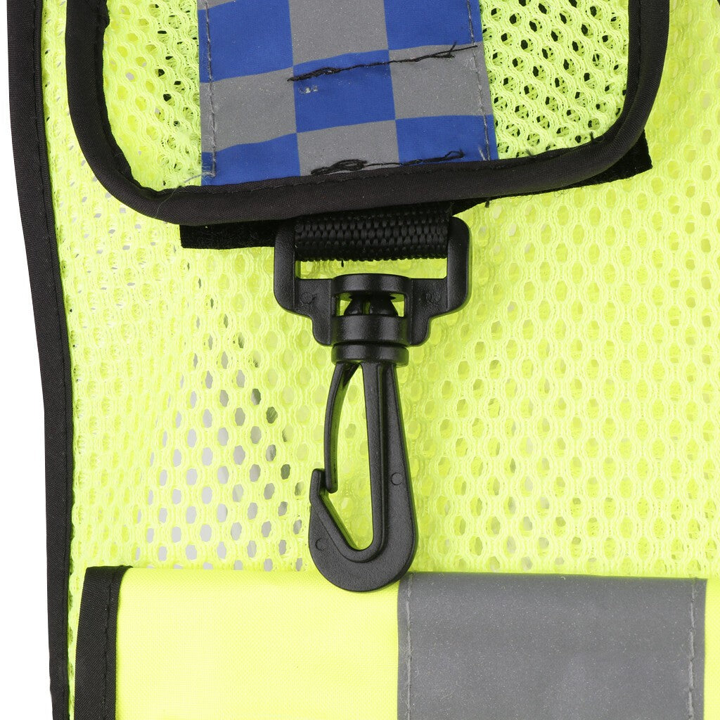 Hi-Vis Safety Vest with Zipper Reflective Jacket Security Waistcoat Pockets