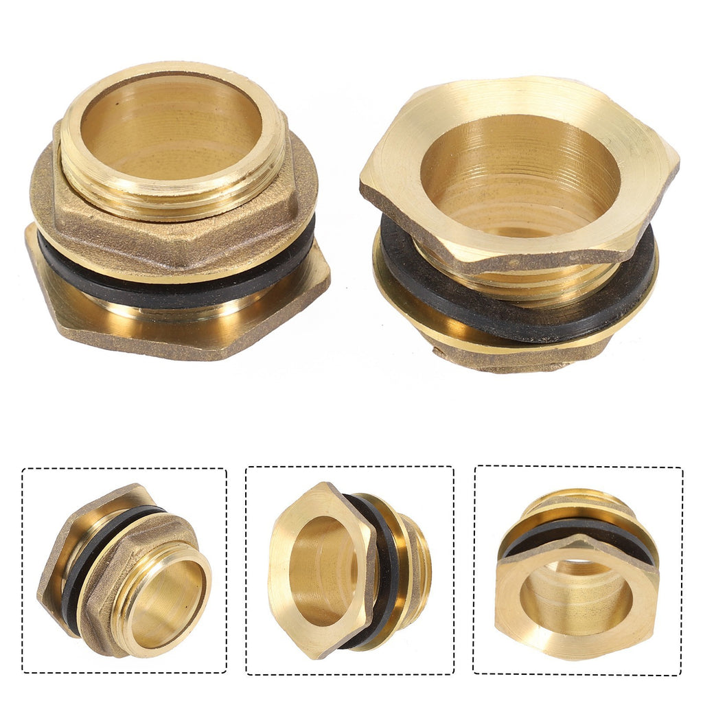 2x Water Butt Water And Connector Brass Bib Tap With Click Lock Fitting