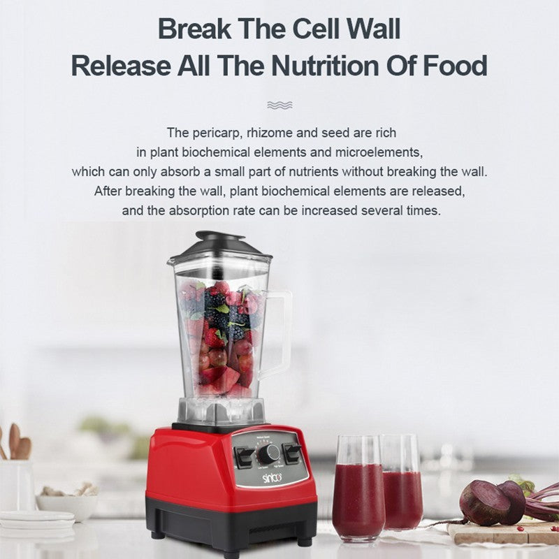 2L Commercial Food Blender Juicer Mixer Crusher Processor Grinder 4500W Maker UK