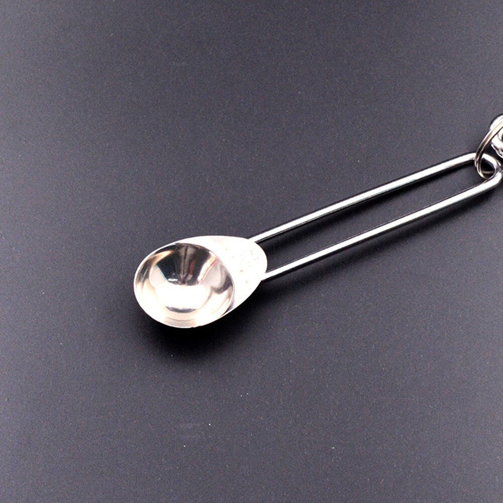 5pcs Stainless Steel Measuring Spoon Metal Cooking 15ml,10ml,5ml, 2.5ml ,1.25ml