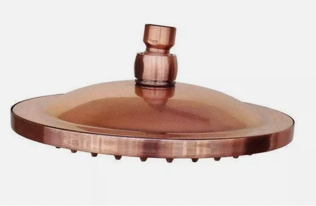 8" inch Antique Red Copper Round Rainfall Rain Bathroom Shower Head UK STOCK