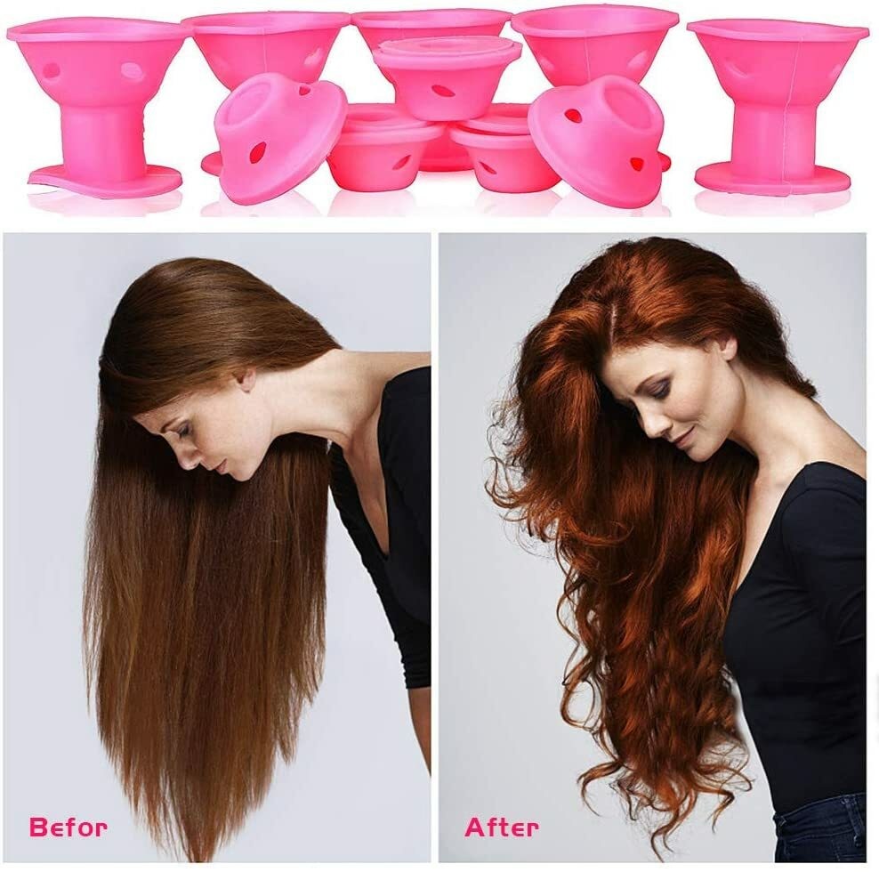 40PCS Soft Silicone Heatless Hair Curlers No Damage Hair Rollers