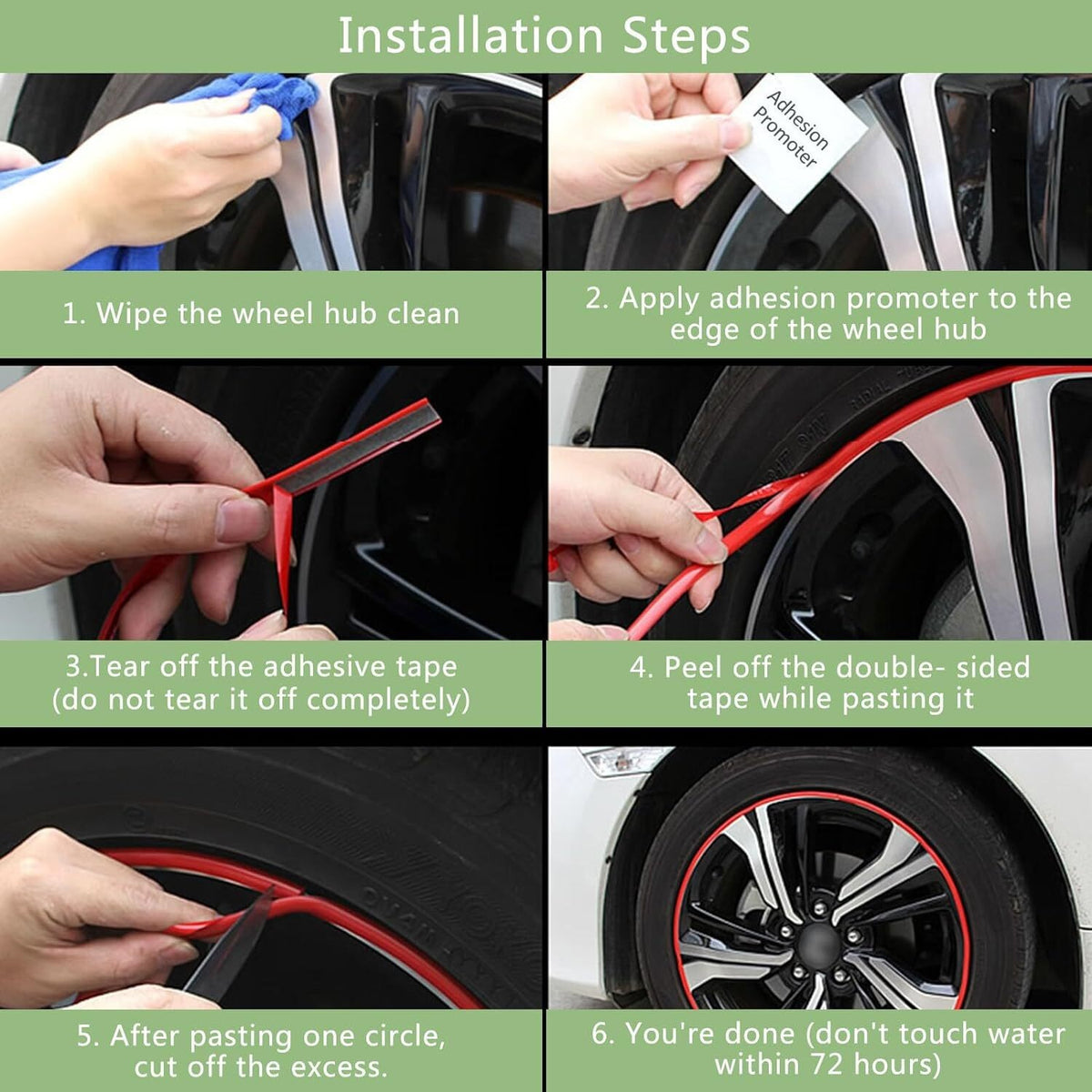 Car Wheel Rim Protector Strip 8M Alloy Guard Scratch Protection