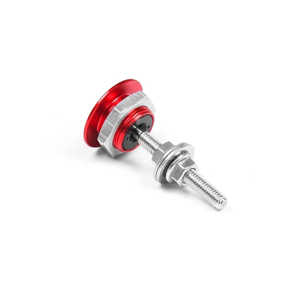 4x Push Button Quick Release Hood Bonnet Pins Lock Clip Car Bumper Latch Kit Red