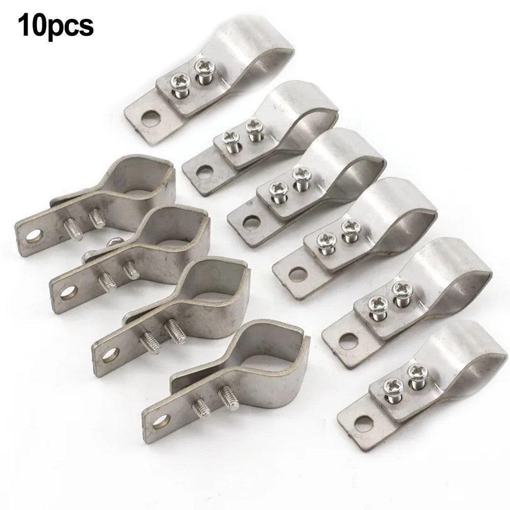 SS304 Stainless Steel Adjustable Clamps for Sunshade Net Installation 10pcs Set