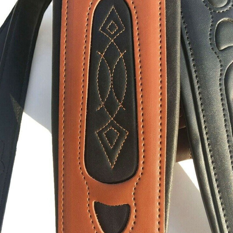 Genuine Leather Guitar Straps Soft Adjustable Strap Electric Acoustic Bass