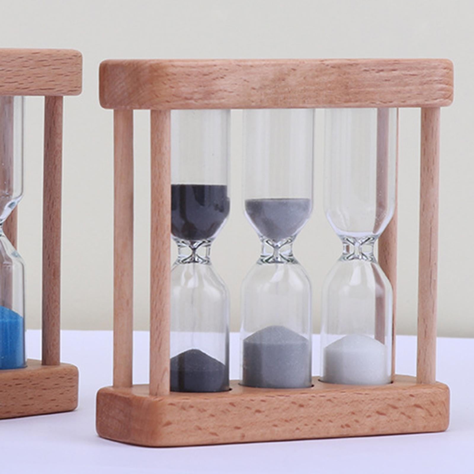 Wooden Sand Timer 1/3/5 Minutes Mini Sand Timer Visual Sand Clock Timer