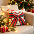 Christmas Cushion Covers with Bows, Sofa Cushion Covers