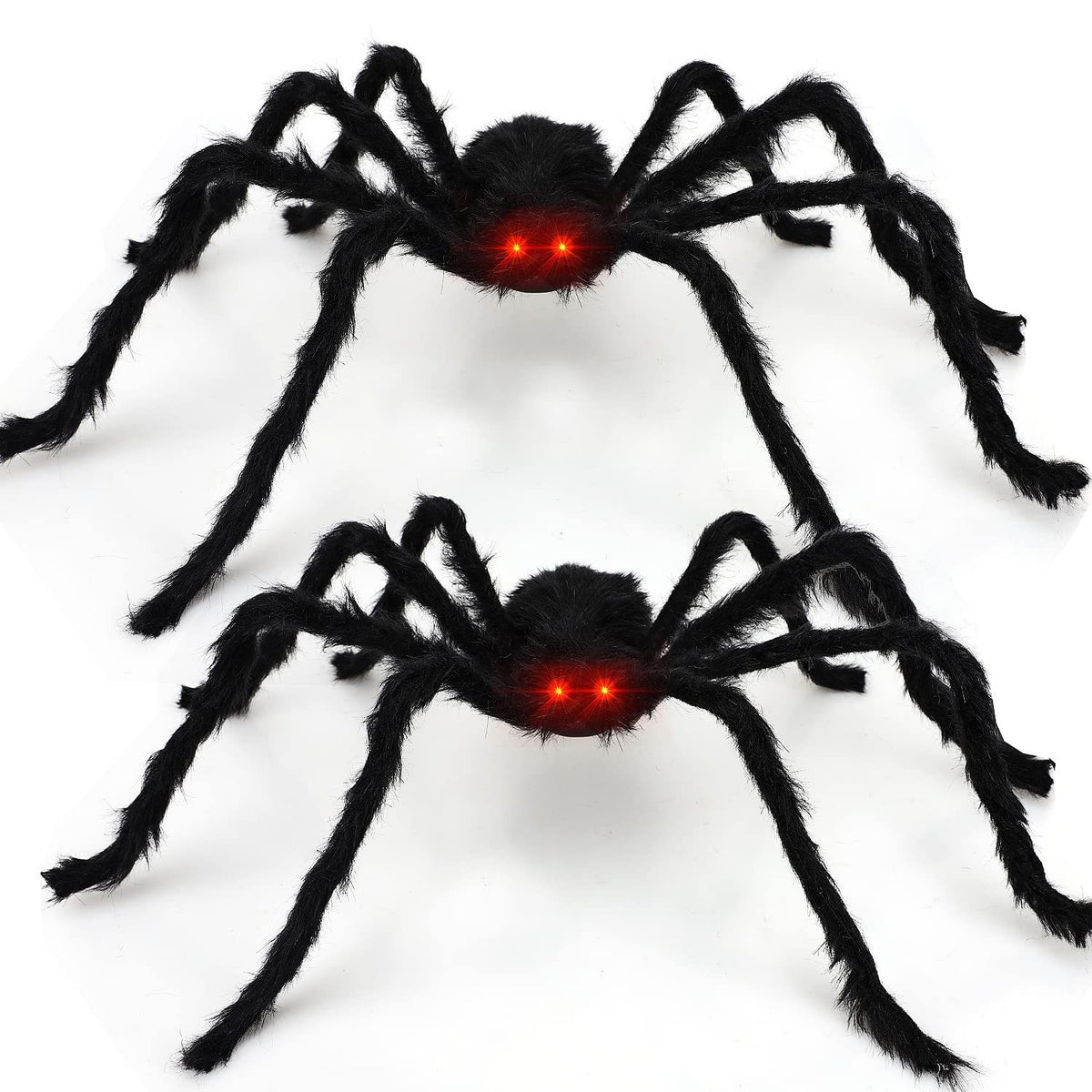 200CM Giant Eyes glowing Scary Spider Haunted House Prop Halloween Decoration