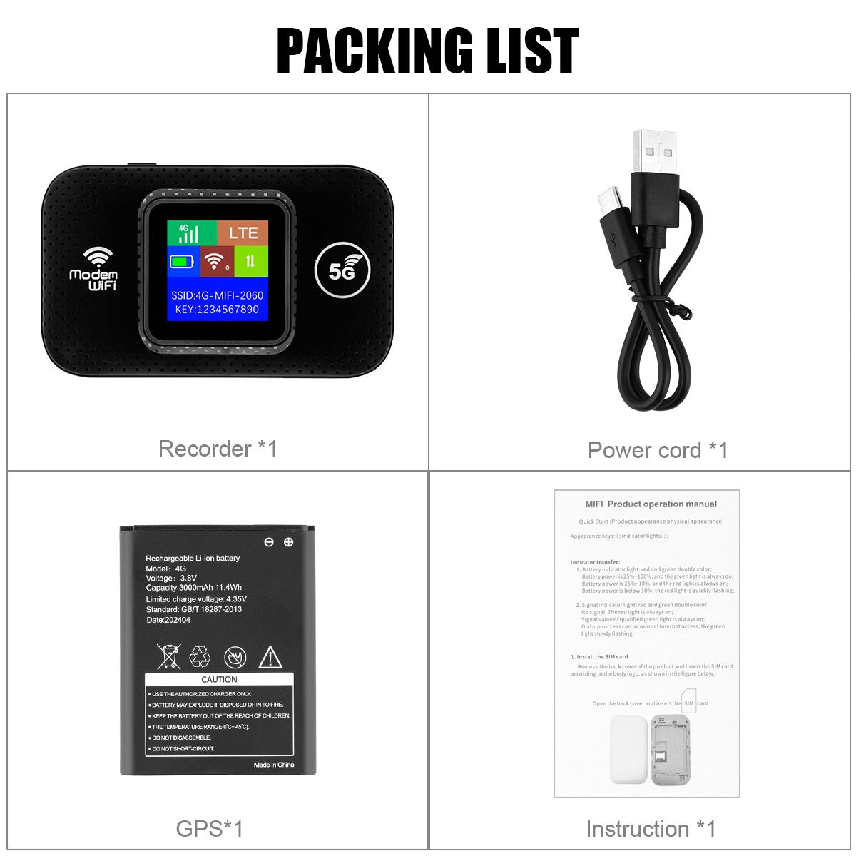Portable Unlocked 5G LTE Wireless WiFi Router Mobile Broadband LCD MIFI Hotspots