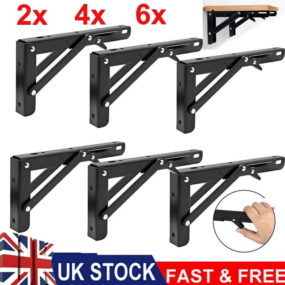 2/4*Campervan Folding Bracket Table Extension Shelf Motorhome Caravan Wall Hinge