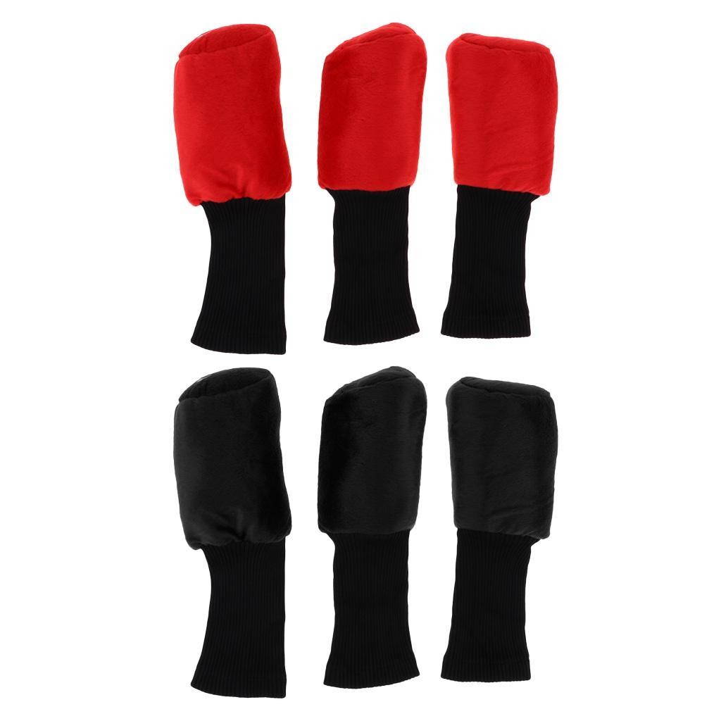 3 Pack Sport Golf Club Headgear Driver Wood Headcover Set Suitable for
