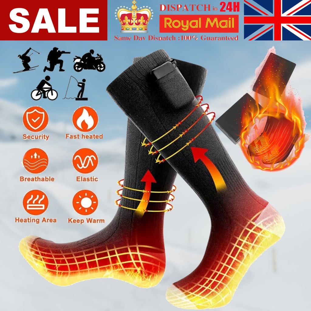 Heating Warm Heated Socks Electric Winter Men Women Ladies Thermal Feet Socks