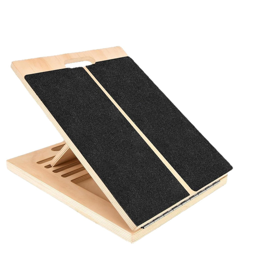 Foldable Wooden Slant Board Calf Stretcher Incline Board Yoga Gym Home Workout