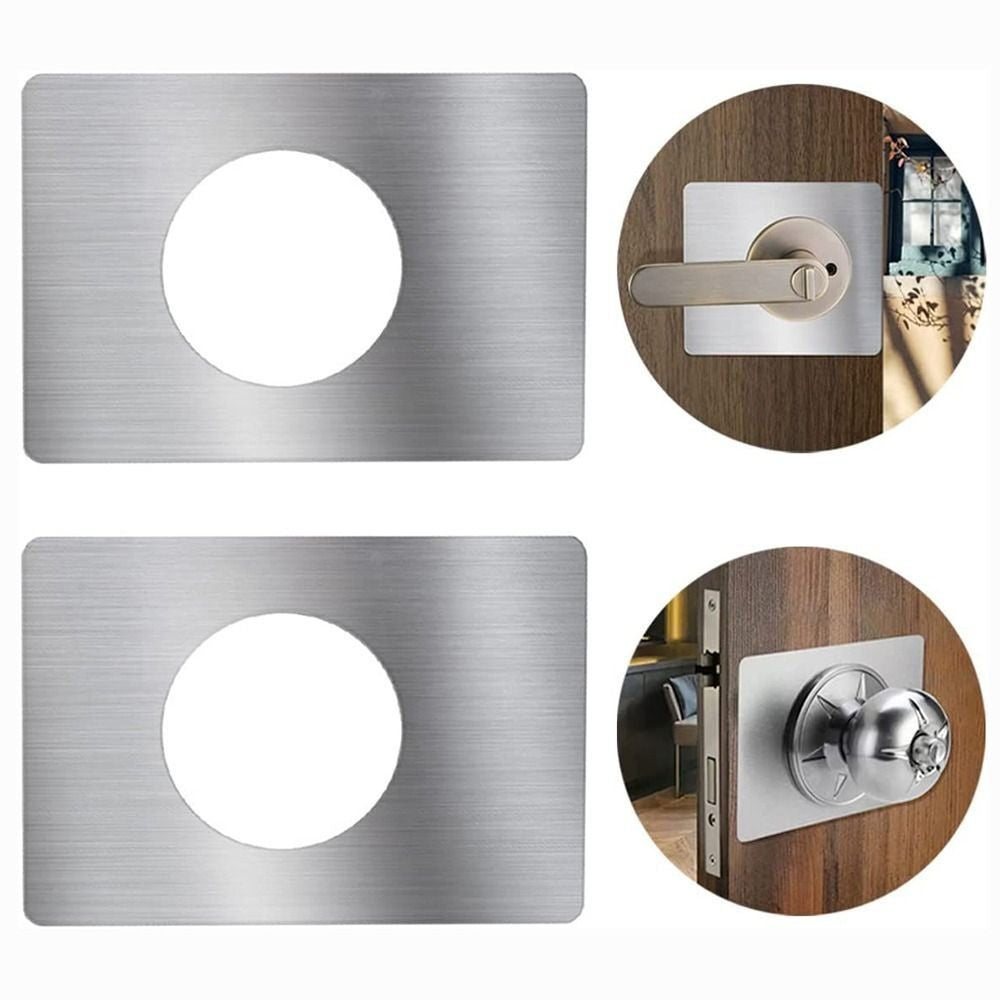 Silver Door Reinforcement Plate Repair Backplate Door Handle Fixing Cover