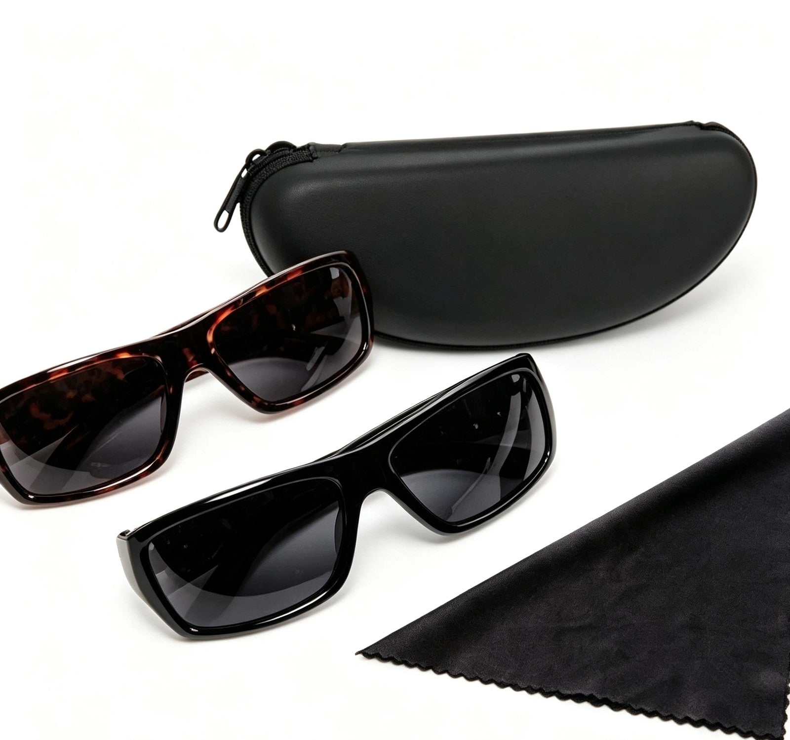 2pcs Men UV400 Cycling Fishing Wrap Goggle Polarized Sports Sunglasses