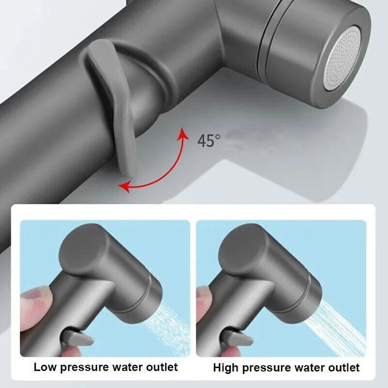 Toilet Bidet Sprayer Set 2m Hose Handheld Spray Gun High Pressure Bathroom Kit