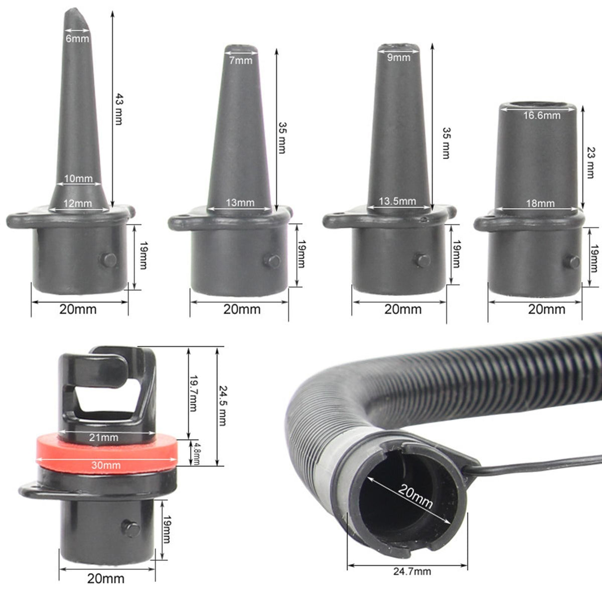 Air Pump Tube Spare Inflation Pump Hose for Raft Surfboard Inflatable Tent