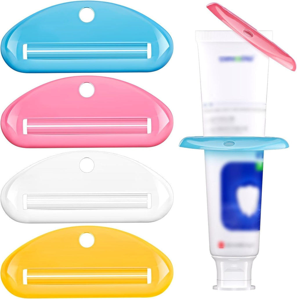 4PCS Toothpaste Squeezer, Colorful Plastic Toothpaste Tube Squeezer...