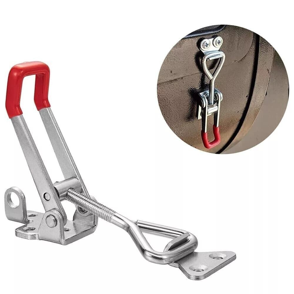 2x Over Centre Fastener Latch Door Catch SMALL Lockable Truck Trailer Body Clamp