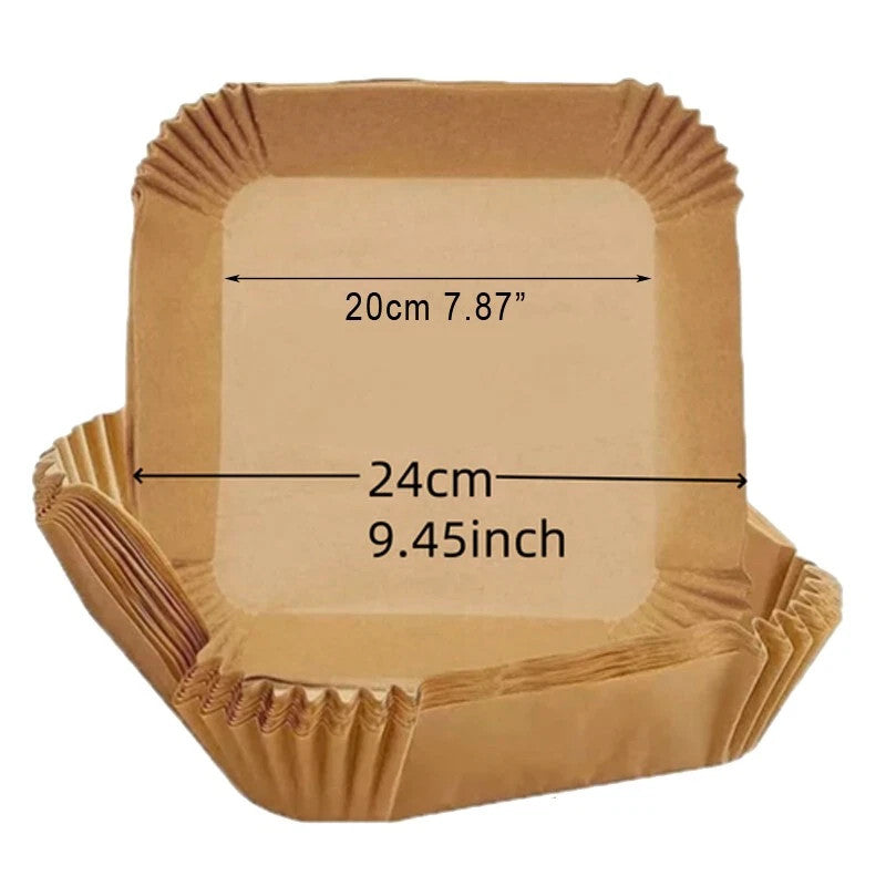 100x Air Fryer Paper Liners Disposable Non Stick Baking Parchment UK Seller