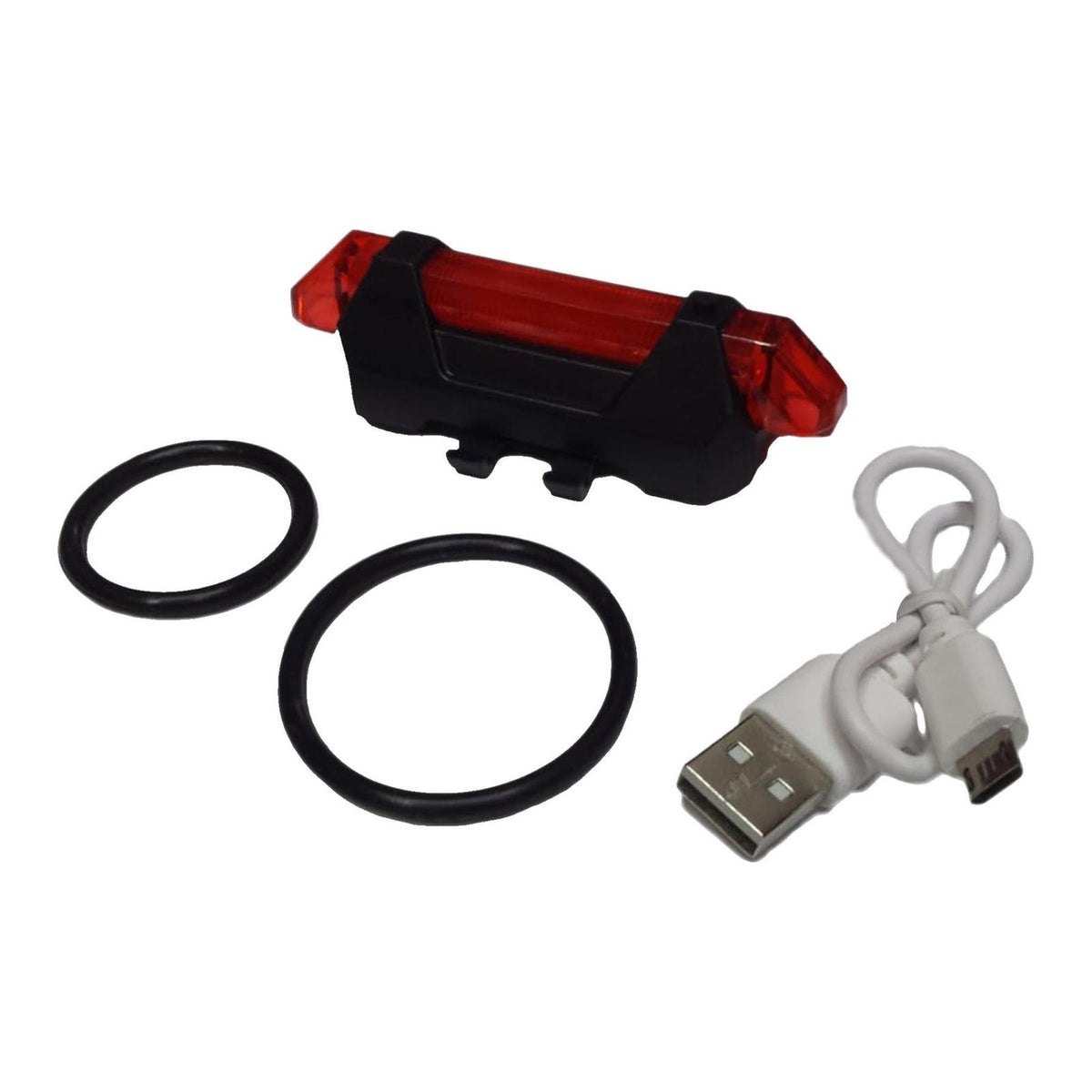 5 LED Front Rear Bike Light USB Rechargeable Cycling Safety Warning Light