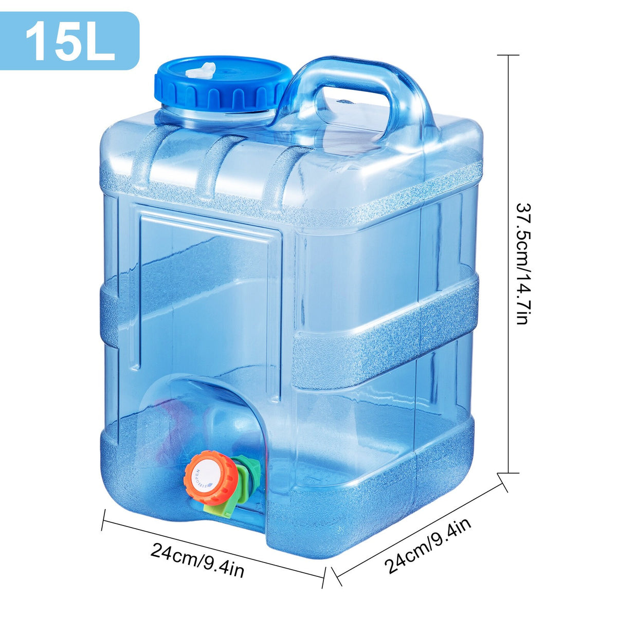 Camping Water Tank Bucket With Tap 5/12/15/20L Portable Carry Container Bottle