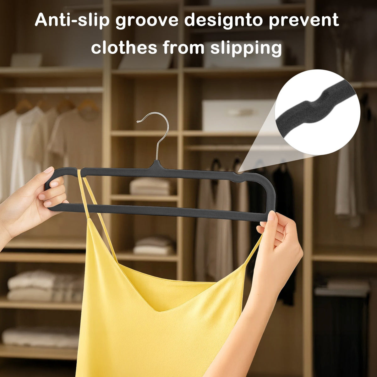 10 Pack Trouser Hangers Heavy Duty Durable Velvet Trouser Hangers Space Saving