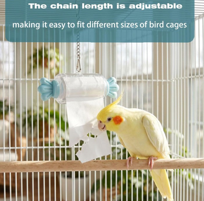 Bird Shredding Toys for Parrots,Interactive Rolling Paper Play Accessory