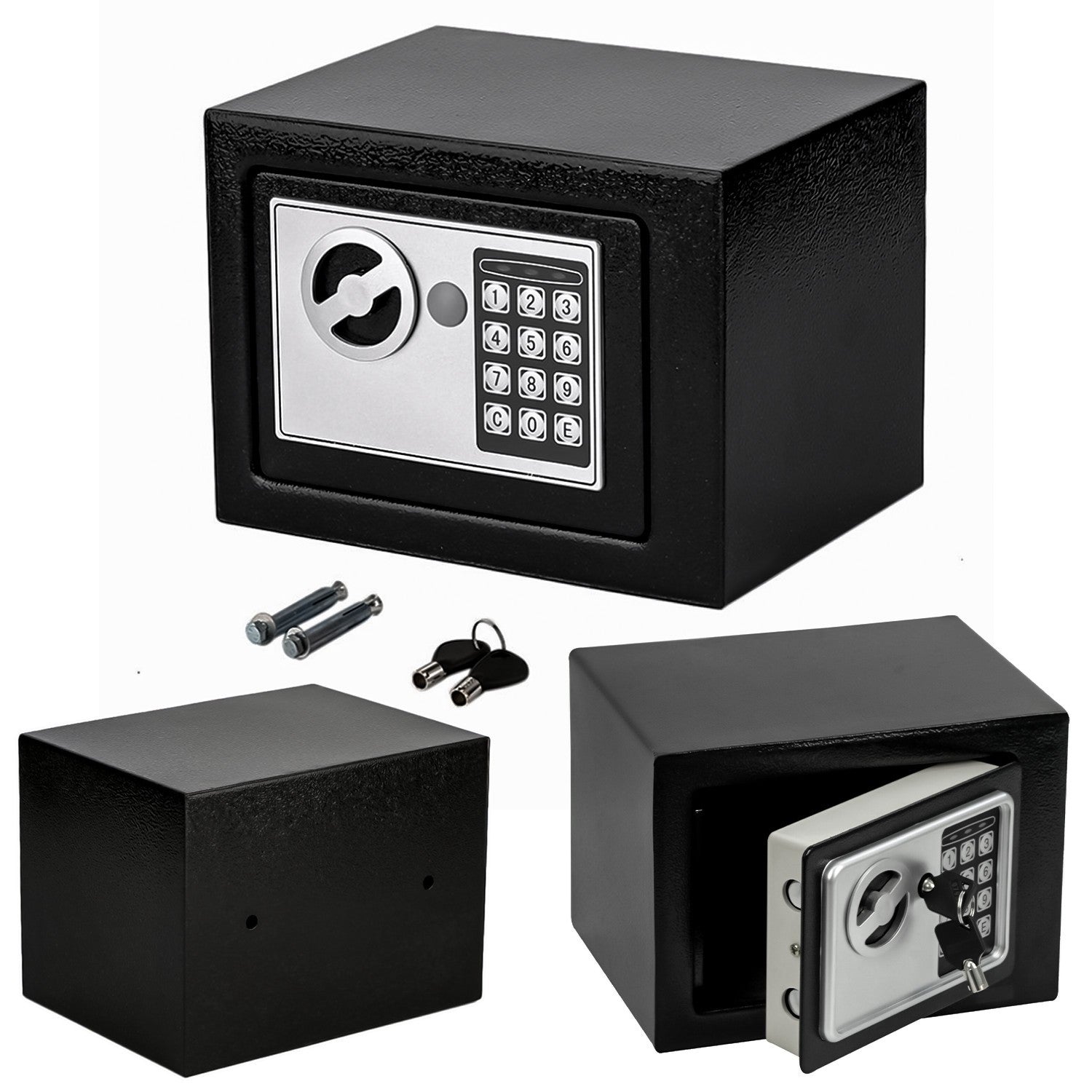 4.6L DIGITAL STEEL SAFE ELECTRONIC SECURITY HOME OFFICE MONEY CASH SAFETY BOX