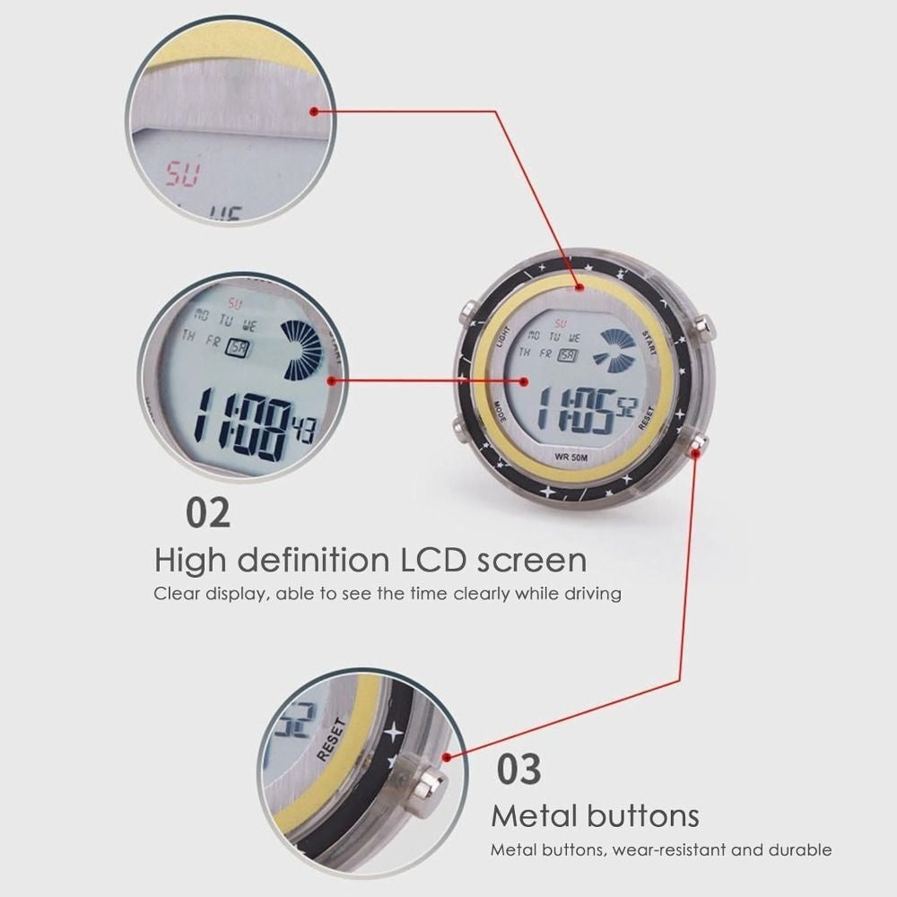 Waterproof Motorcycle Decorative Clock  For Cycling Lovers Men Cyclists