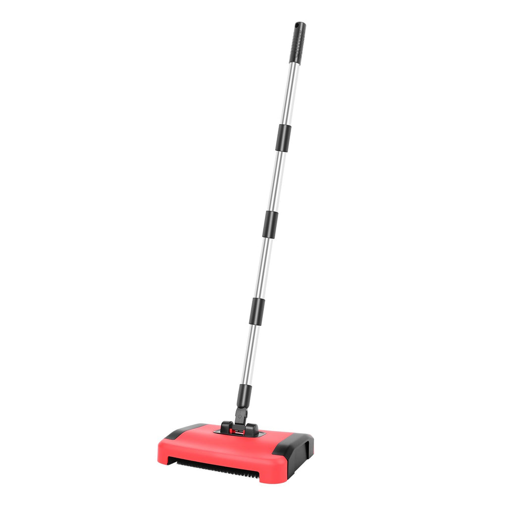 Manual Carpet Sweeper 180° Rotating, No Electricity, Quick Clean Rugs Hardwood