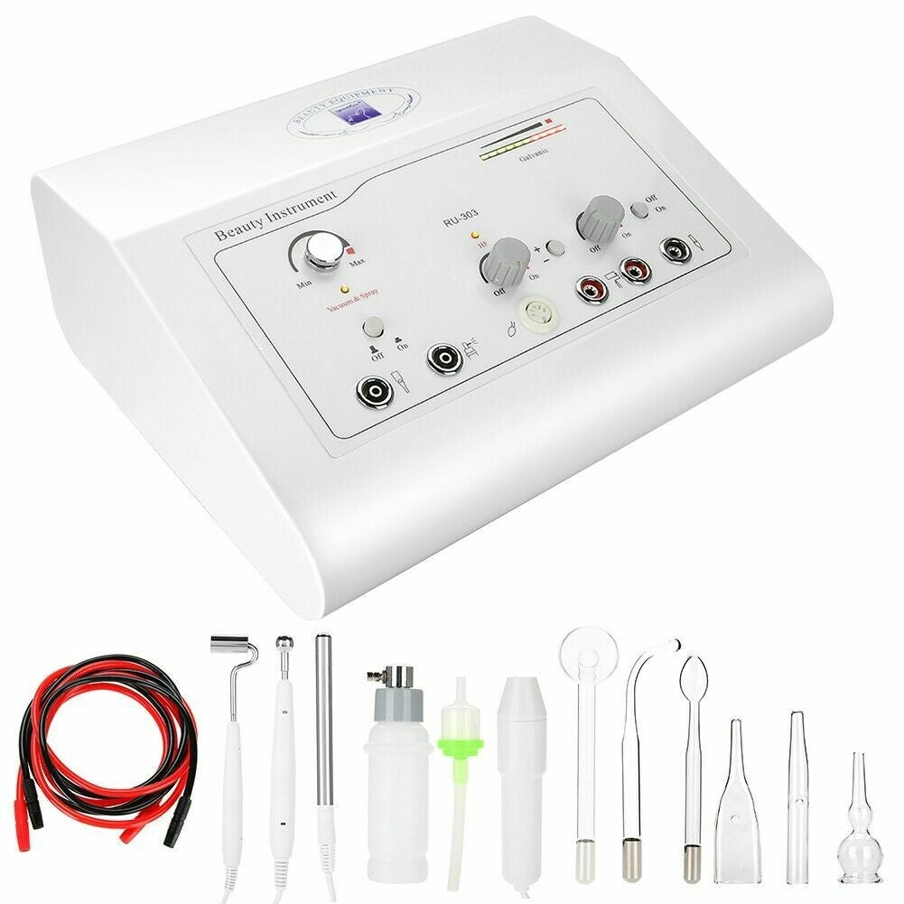 High Frequency Galvanic Vacuum Spray Facial Beauty Machine Vacuum Spray