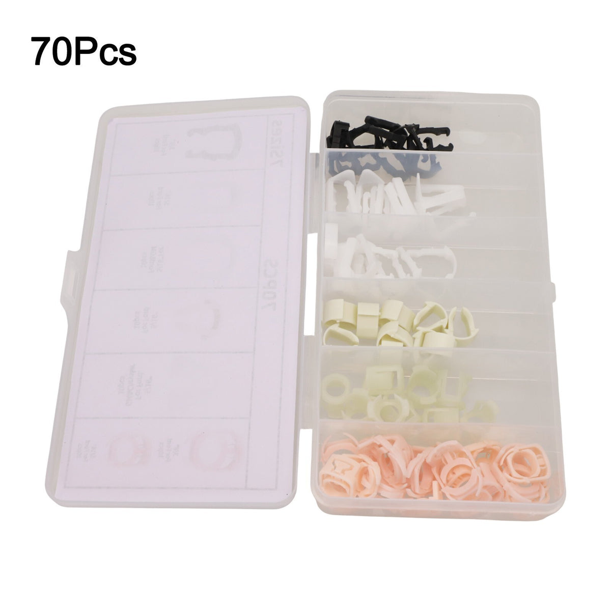 70Pcs Nylon Fuel Line Retaining Clip Assortment Kit Auto Car Fastener Clips