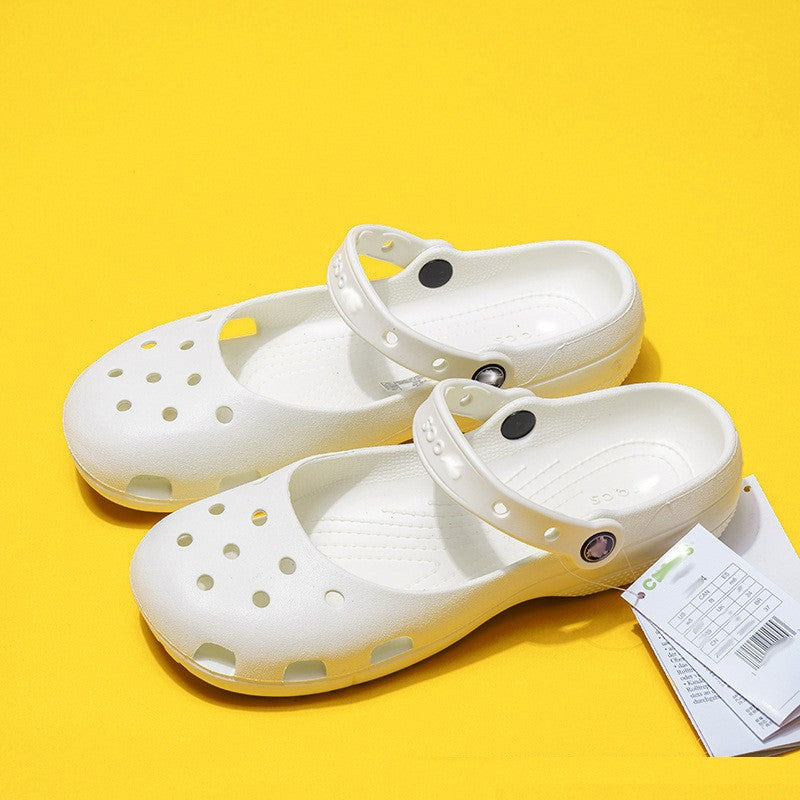 UK Ladies Ballet CrocsSandal Clogs Lightweight Beach Slip Slipper Holiday Size