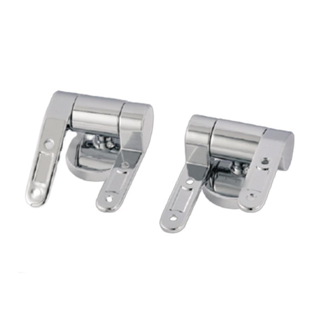 Chrome WC Toilet Seat Hinges Hinge Replacement Fittings Soft Close Hinge Set New
