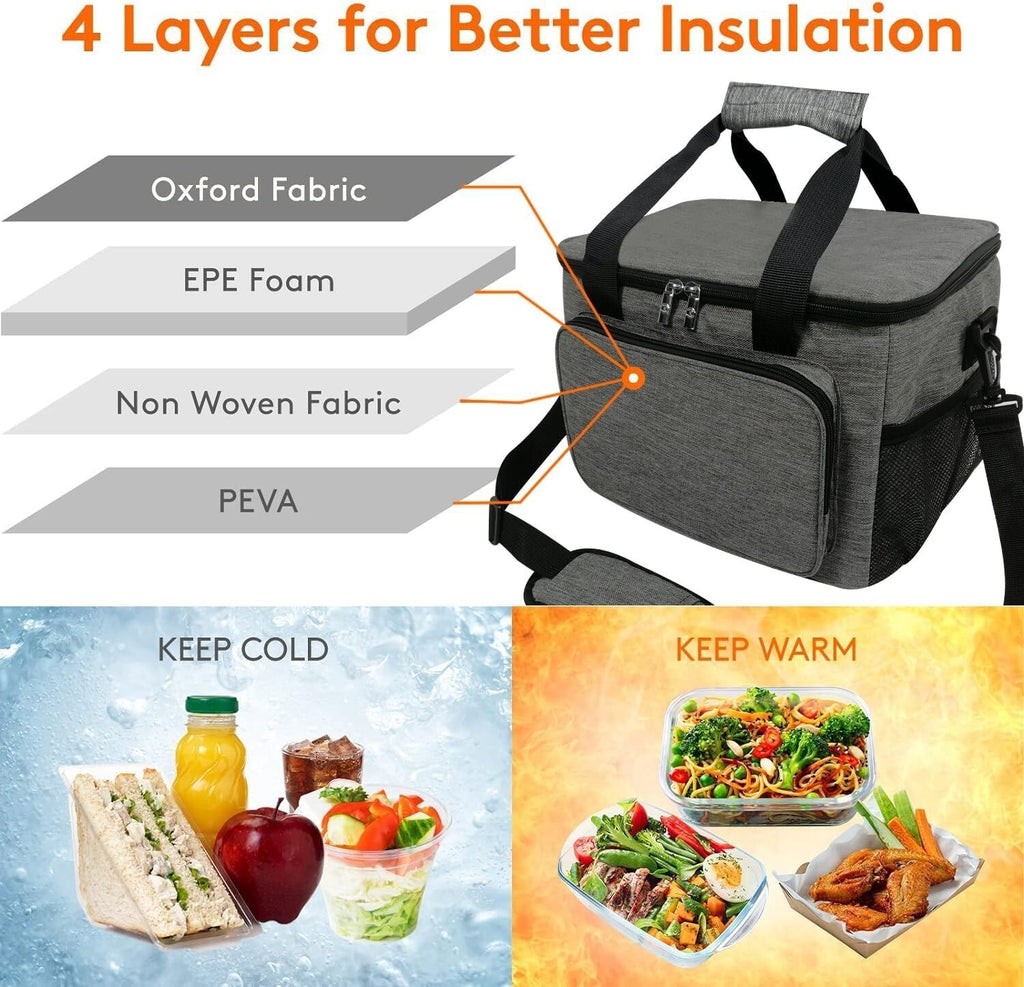 Picnic Bag 15L LEAK PROOF Insulated Thermal Camping Food Storage Bottle Cooler